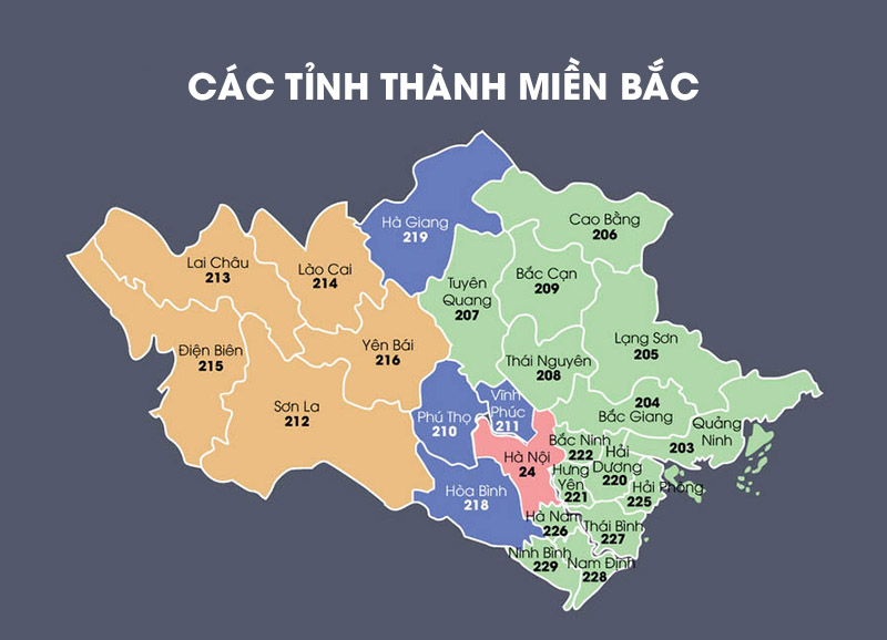 Bản đồ các tỉnh quay số Xổ số miền Nam